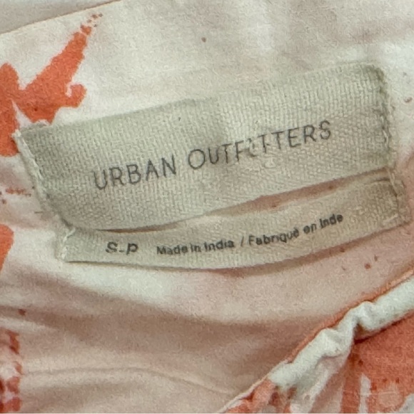 Urban Outfitters Wonderland Coral Babydoll Tieback Dress Puff Sleeves Size small - Picture 5 of 6